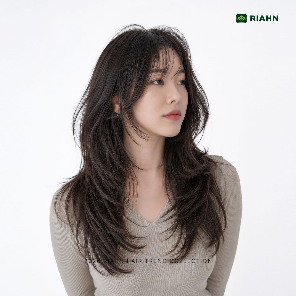 리안헤어 신불당점 천안 불당동 미용실 긴머리 레이어드 스타일